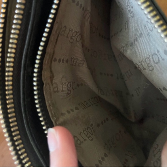 MARGOT small New York black leather crossbody bag purse - Picture 7 of 9